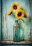 Sunflower Splendor: A Cheerful Burst of Color Against a Derelict
