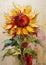 The Sunflower Vase Table: A Princess\\\' Passionate Palette