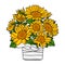 sunflower vase vector