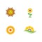 sunflower vector icon design