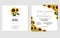 Sunflower wedding invitation card template