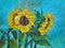 Sunflowers, acrylic painting