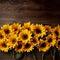 sunflowers displayed on a table, bringing the natural beauty of sunlit blossoms into your home.