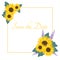 Sunflowers illustration for invitation card