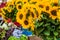 Sunflowers at the local farmer\'s market