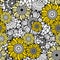 Sunflowers Seamless Pattern Background