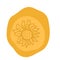 Sunflowers wax seal desigh element for greeting cards,banners.