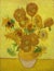 Sunflowers On Yellow Background by Van Gogh, 1889