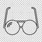 Sunglass vector icon in line style. Eyewear flat illustration