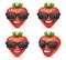 Sunglasses 3d realistic fruit design strawberry cartoon character vector illustration
