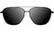 Sunglasses in black metal frame classic aviator model