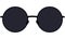 Sunglasses in black metal round frame