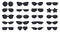 Sunglasses eyewear. Glasses silhouette, sun elegant eyewear, black plastic spectacles. Sun lens eyewear vector