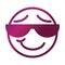 Sunglasses funny smiley emoticon face expression gradient style icon