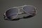 Sunglasses glasses form drop, metal frame for police, pilots, spies, stylish gradient with polarizing filter.