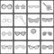 Sunglasses and glasses icons