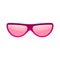 Sunglasses icon. Pink sun glasses isolated white background. Fashion pink vintage graphic style. Female modern optical