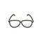 Sunglasses icon vector. Line summer glasses symbol isolated. Trendy flat outline ui sign design. Th