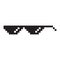 Sunglasses pixel style vector icon.