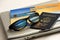 Sunglasses reflect a Carribean beach vacation trip