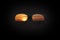 Sunglasses reflecting sunset