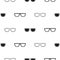 Sunglasses retro seamless pattern in black and white.