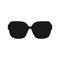 Sunglasses silhouette black vector.