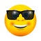 Sunglasses smiling emoji icon
