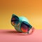 sunglasses in summer concept in trending color palette for advertising with Generative AI