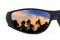 Sunglasses and sunset reflection