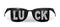 Sunglasses with the text - Luck. Vector icon