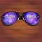 Sunglasses violet open space