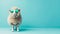 Sunglasses wearing sheep on pastel background, isolated design for cards, posters, with text space.
