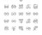 Sunglasses Well-crafted Pixel Perfect Vector Thin Line Icons 30 2x Grid for Web Graphics and Apps.