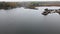 Sunken barges in the Pripyat river