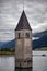 Sunken campanile of Lake Resia, Italy