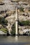 Sunken mosque and houses of the town Halfeti in Sanliurfa, Turkey. The town has remained under the water of a reservoir on the Eup