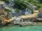 The sunken ruins on the island of Kekova, ancient Lycian city of Simena, Antalya, Turkey