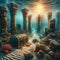 Sunken Secrets: AI Crafted Image of a Lost Underwater Treasure Chest