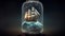 The Sunken Ship in a Bottle: An AI-Generated Dramatic Portrait of Desolation