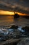 Sunken ship off the coast of Paphos, Cyprus