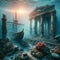 Sunken Treasures: AI Generated Underwater Ruins and Shipwreck