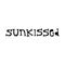 Sunkissed - fun lettering summer phrase cut out of paper in scandinavian style. Vector illustration