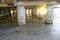 Sunlight across the columns of the piers of the Rotonda al mare in Senigallia, Italy. Beach Landscape