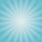 Sunlight background. Pale blue color burst background with white highlight. Fantasy Vector illustration.