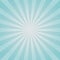 Sunlight background. Pale blue color burst background with white highlight. Fantasy Vector illustration.