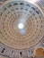 Sunlight beaming through the hole in the dome of Pantheon