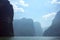 Sunlight bursts through the Sumidero Canyon in Chiapas State