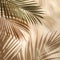 Sunlight Filtering Through Palm Fronds on a wall background