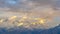 Sunlight mountain and clouds at Lone Peak Utah